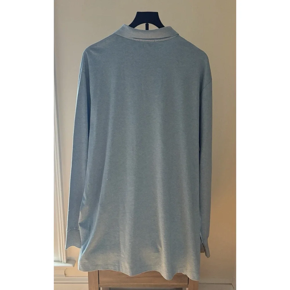 Polo Ralph Lauren Mens XXL Long Sleeve Polo Carolina Blue Classic Fit Cotton